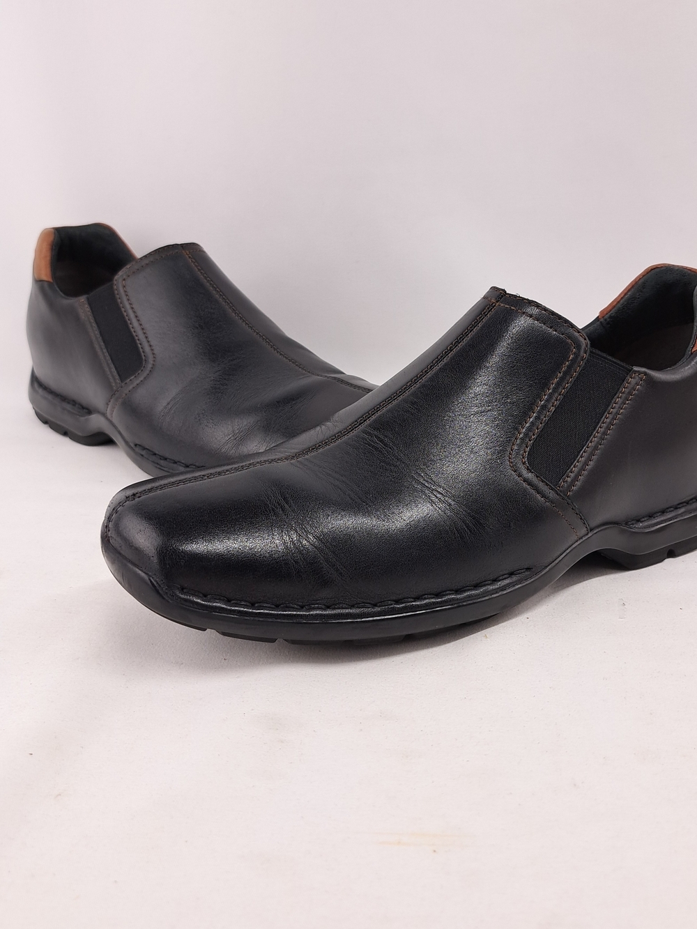Classic Cole Haan Black Slip-On Men's Leather Dress Shoes